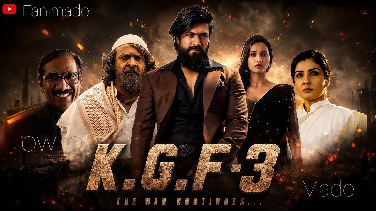 K.G.F Chapter 3 Movie 🍿 | Bollywood Style Making Using  AI  #KGFChapter3  #kgf #aimovie 