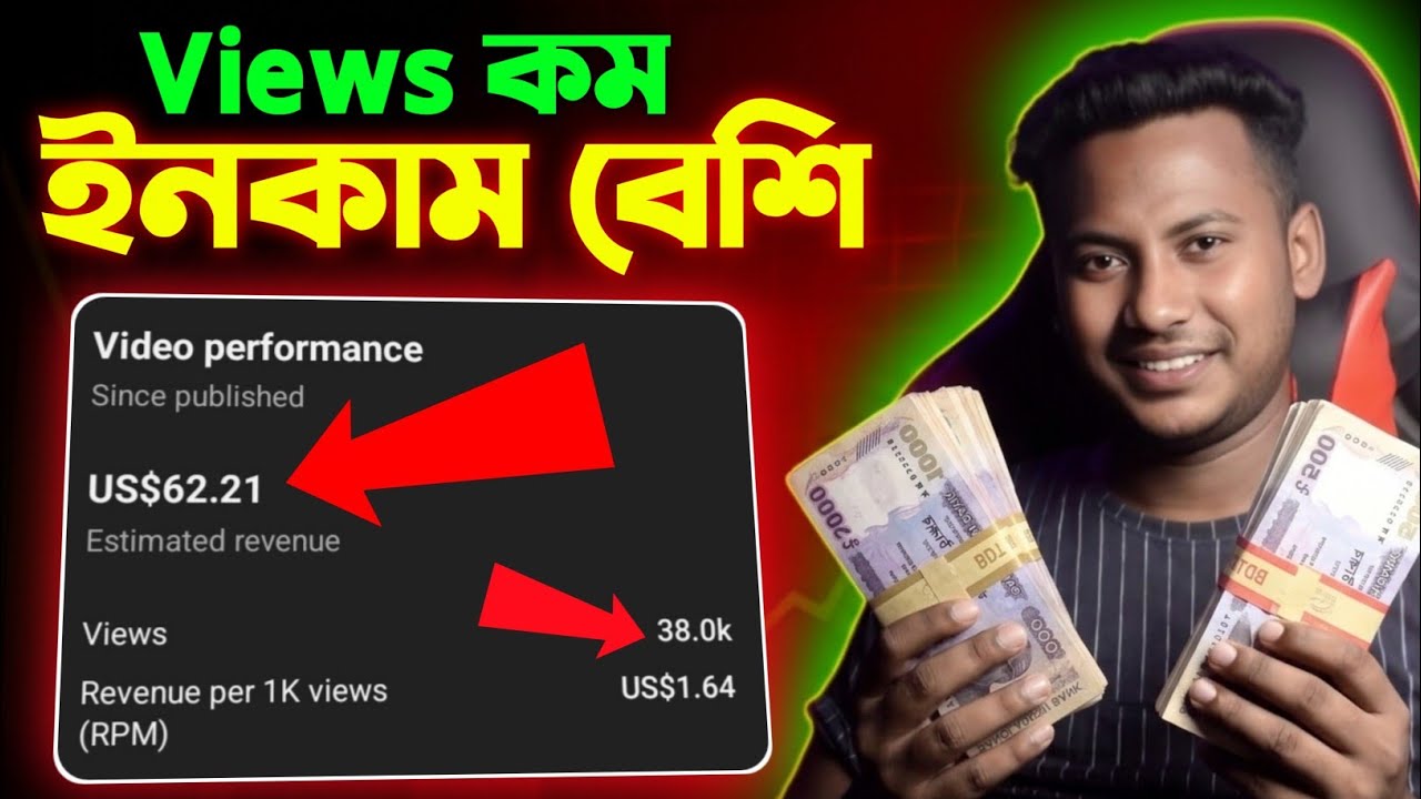 কিভাবে কম Views এ বেশি ইনকাম করবেন&zwnj; ?🤑 High CPM Video idea🔥How to Increase YouTube RPM/CPM