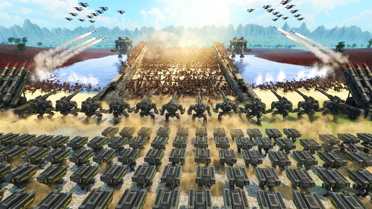 Human Defense vs 4 MILLION Aliens & Pyramid Head | UEBS 2 Insane Battle