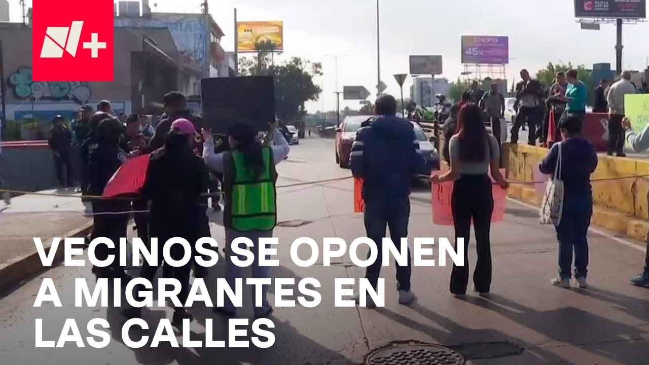 Rechazo a migrantes, vecinos bloquean circuito interior oponiéndose a su presencia - En Punto