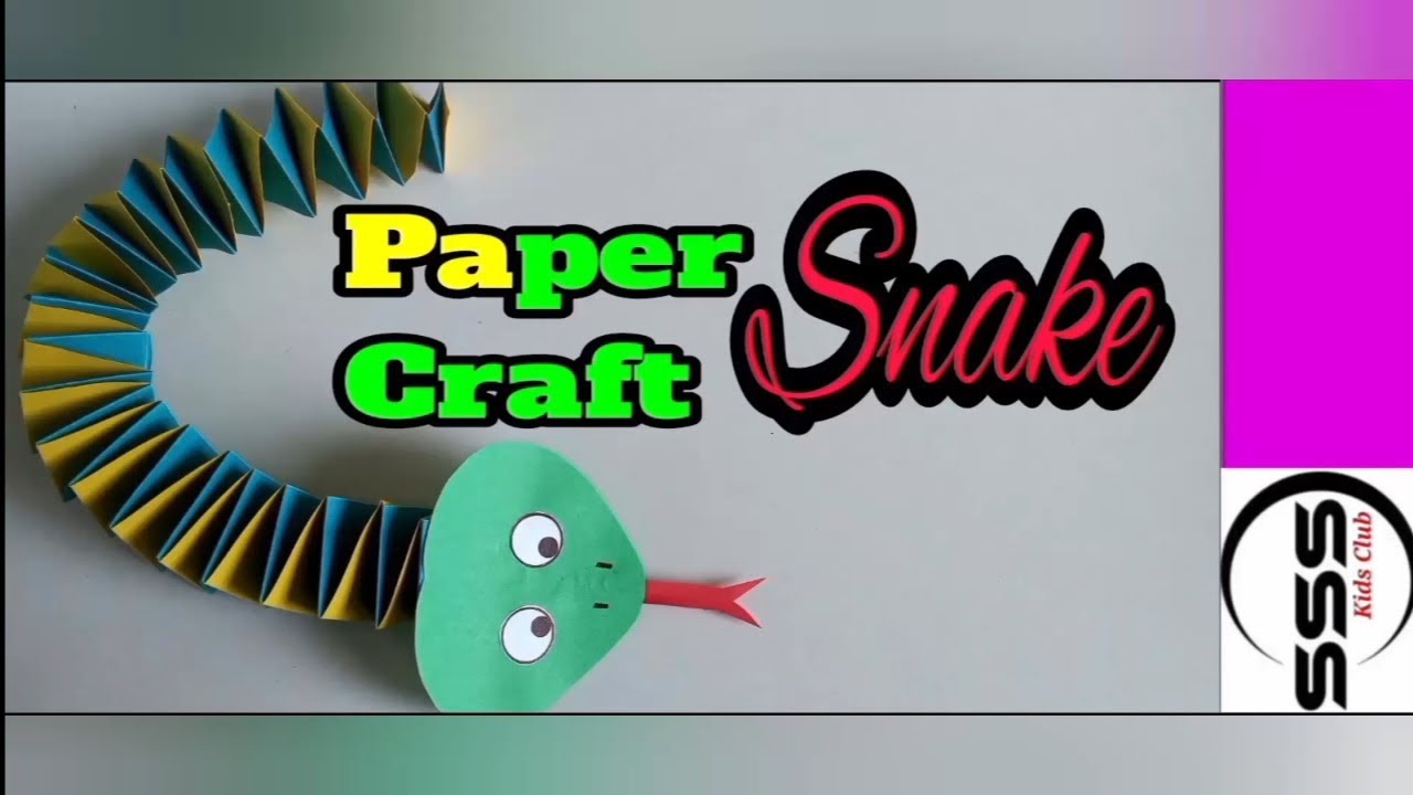 Paper Snake Craft #papercraft 