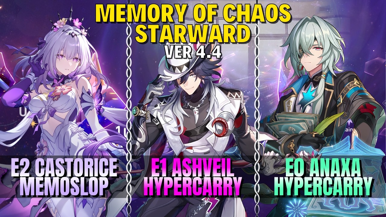 E2S1 Castorice Memoslop x E1S1 Ashveil Hyper x E0S1 Anaxa Hyper | Memory of Chaos 4.4 | Starward