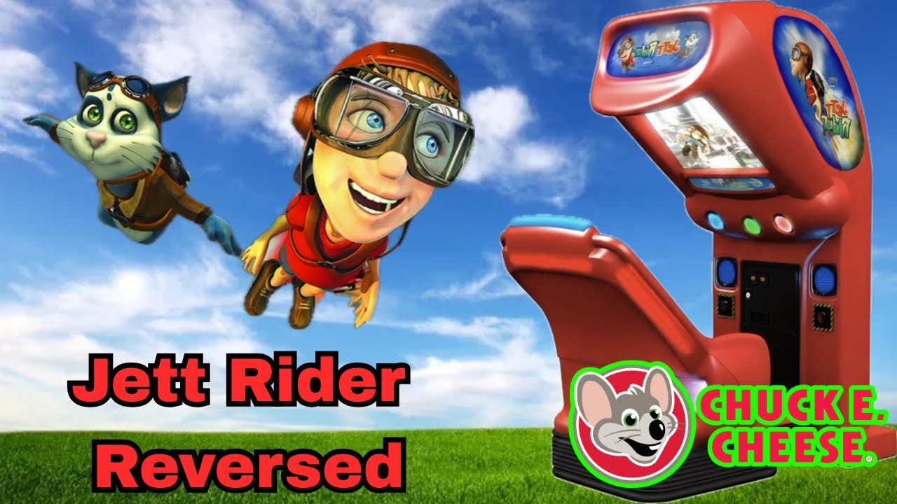 Jett Rider в 4K: все аттракционы в обратном порядке (Chuck E Cheese Roller Coaster Simulator Ride)