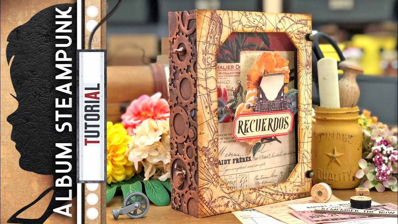 Tutorial Album steampunk encuadernación con tuercas