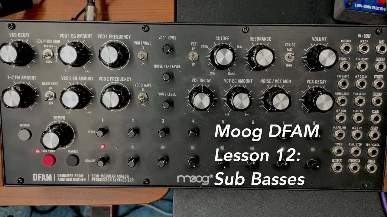 Moog DFAM percussion synthesizer tutorial Lesson 12: Sub basses and performance ideas