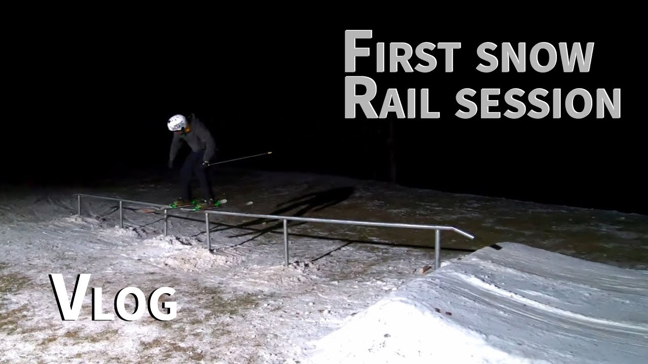 First snow, First rail session 2020 Vlog 27