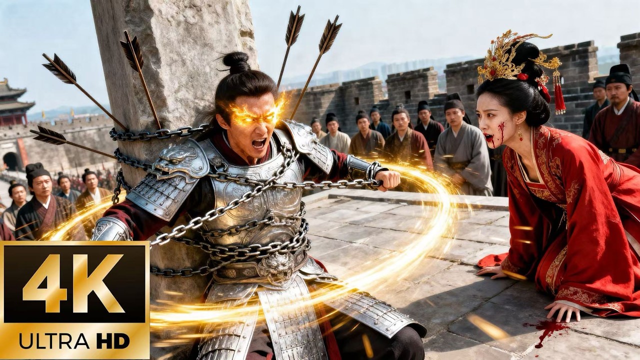 Executed by Empress's arrows, War God is reborn merciless.Now the humbled monarch kneels before him.