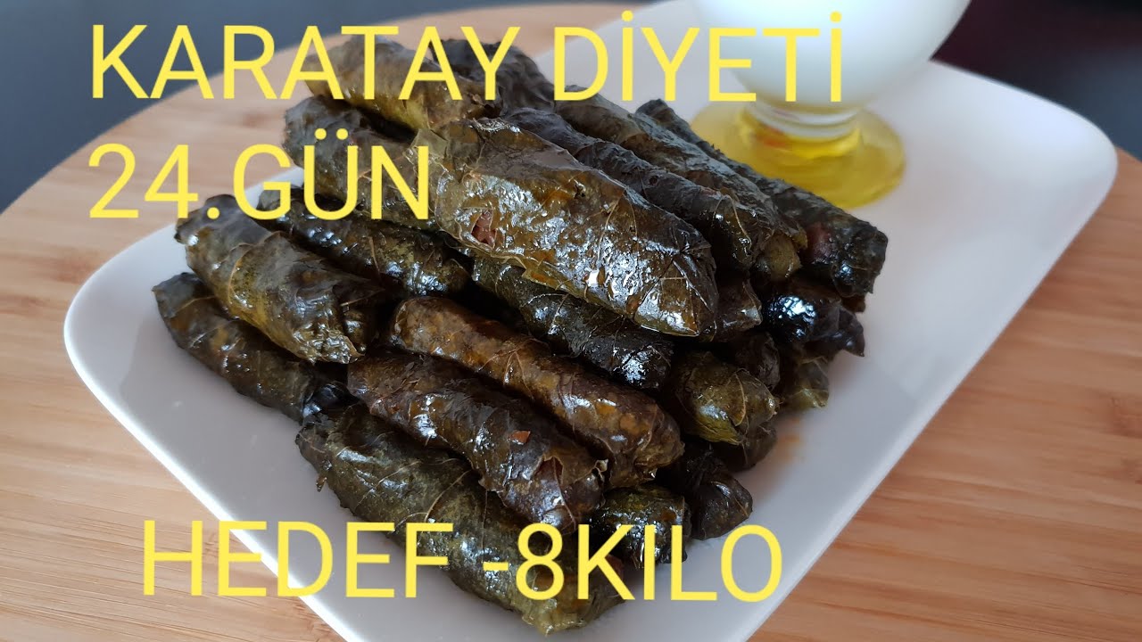KARATAY DİYETİ 24.GÜN-MENÜDE MERCİMEKLİ YAPRAK SARMASI TARİFİ 😋HEDEF -8KILO