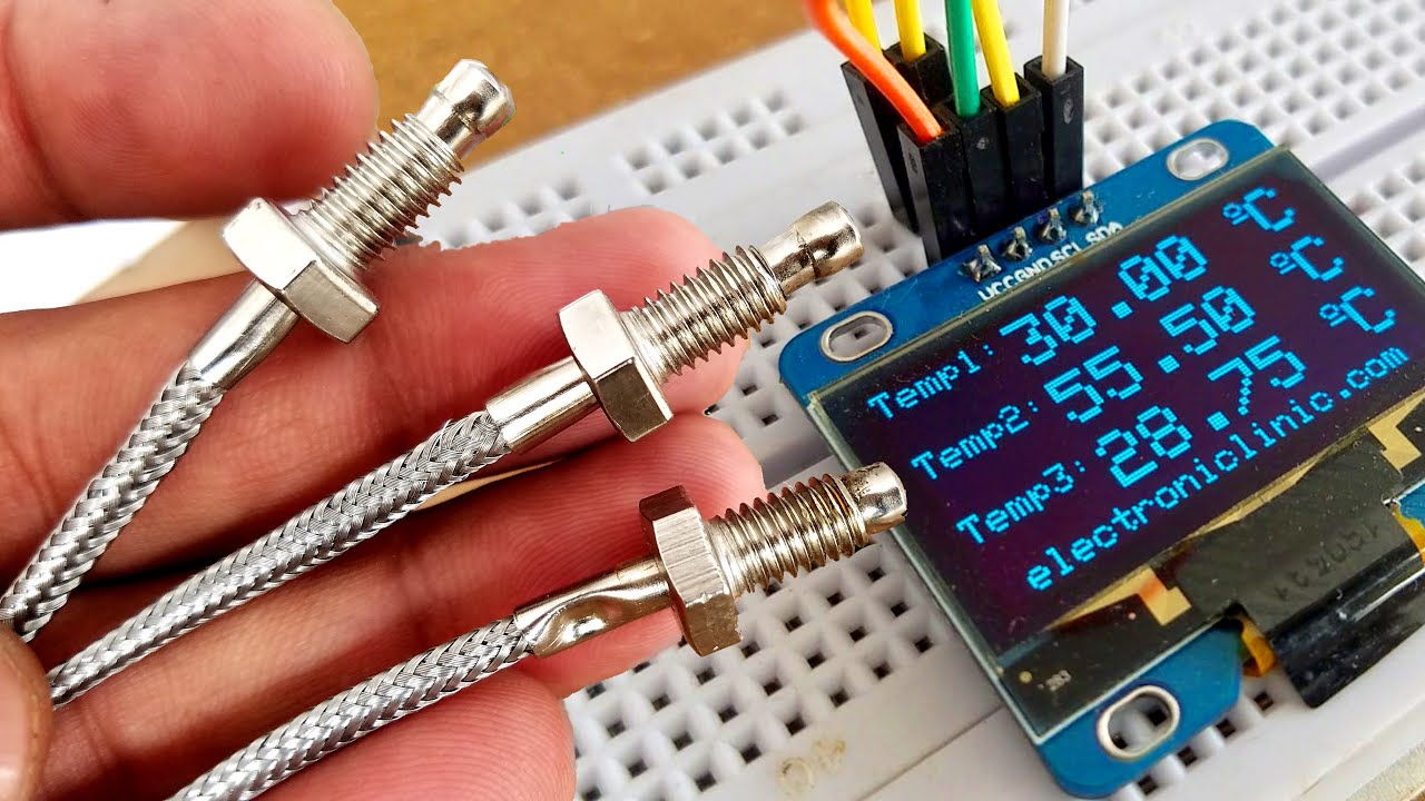Несколько Max6675 Arduino, промышленный температурный монитор с термопарой типа K и OLED-дисплеем