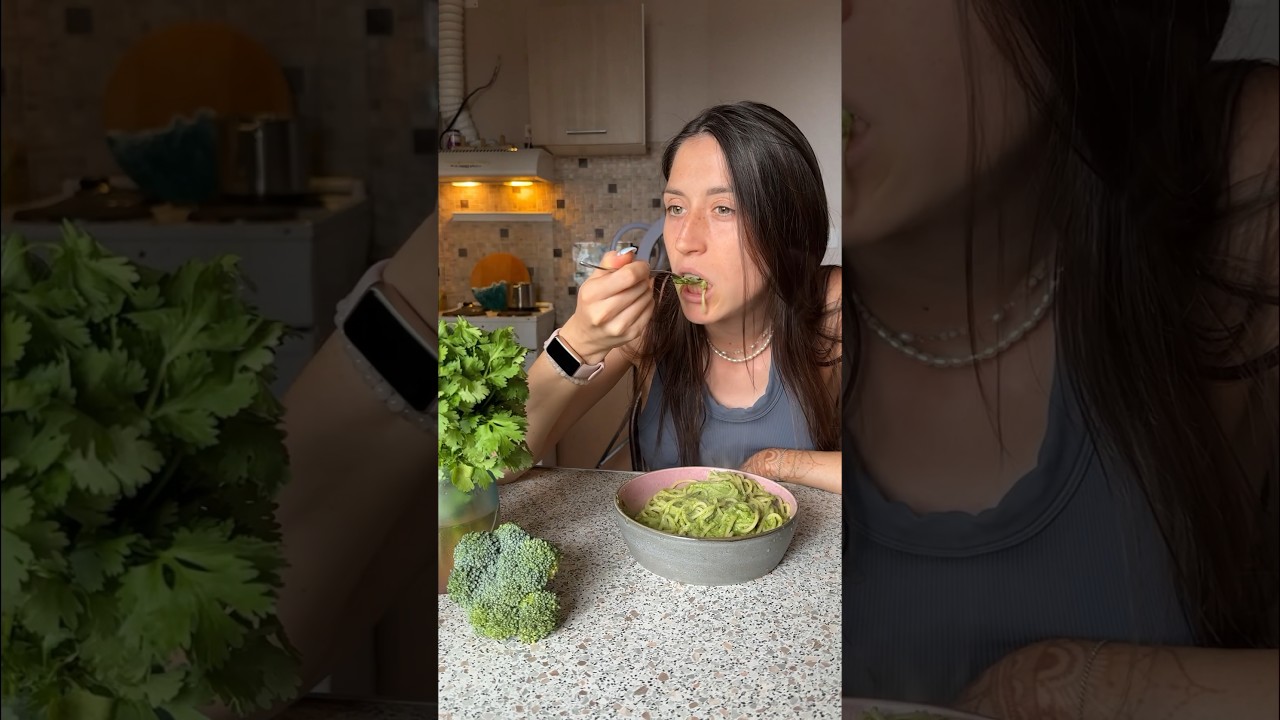 Паста с зеленым соусом😻 #рекомендации #asmr #cooking #рек #еда #вкусно #пастарецепт