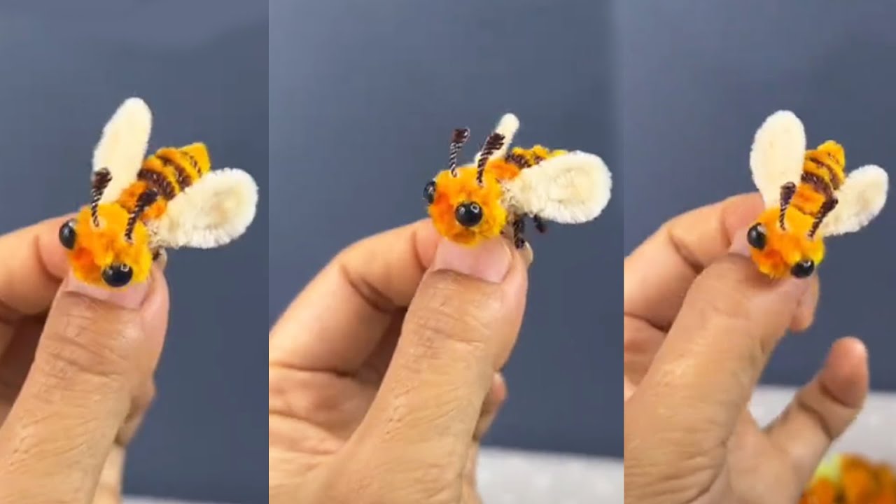 モールで作る超かわいいミツバチの手作り教室【100均DIY!】ミツバチの作り方