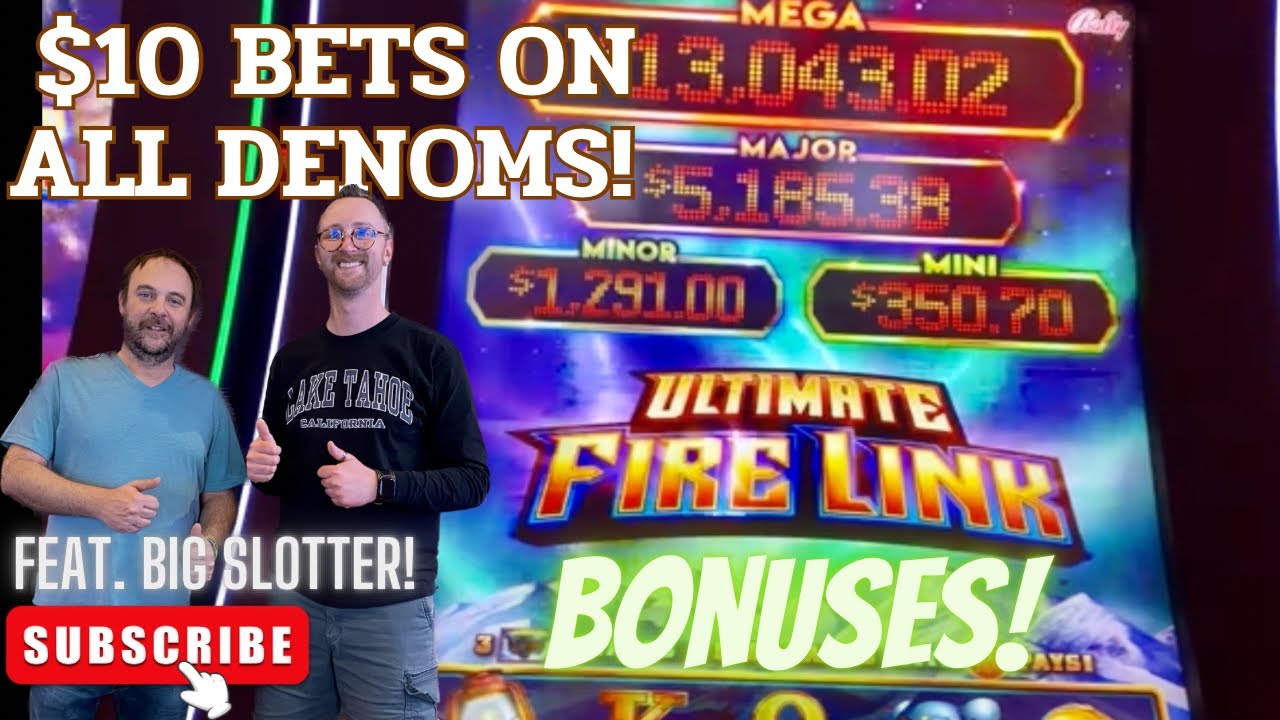 We Put $400 into ULTIMATE FIRE LINK - ONLY $10 BETS! Feat. @BigSlotter!