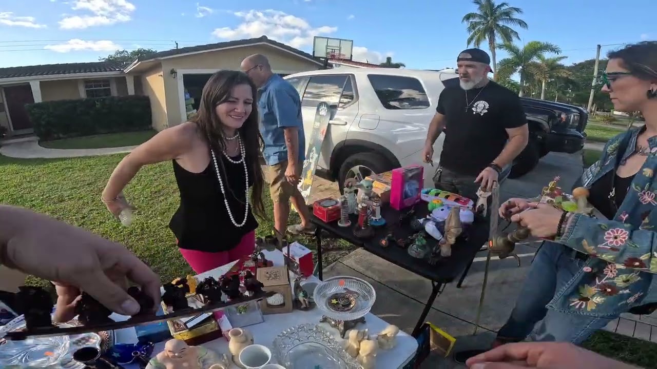 This man is a garage sale professional!