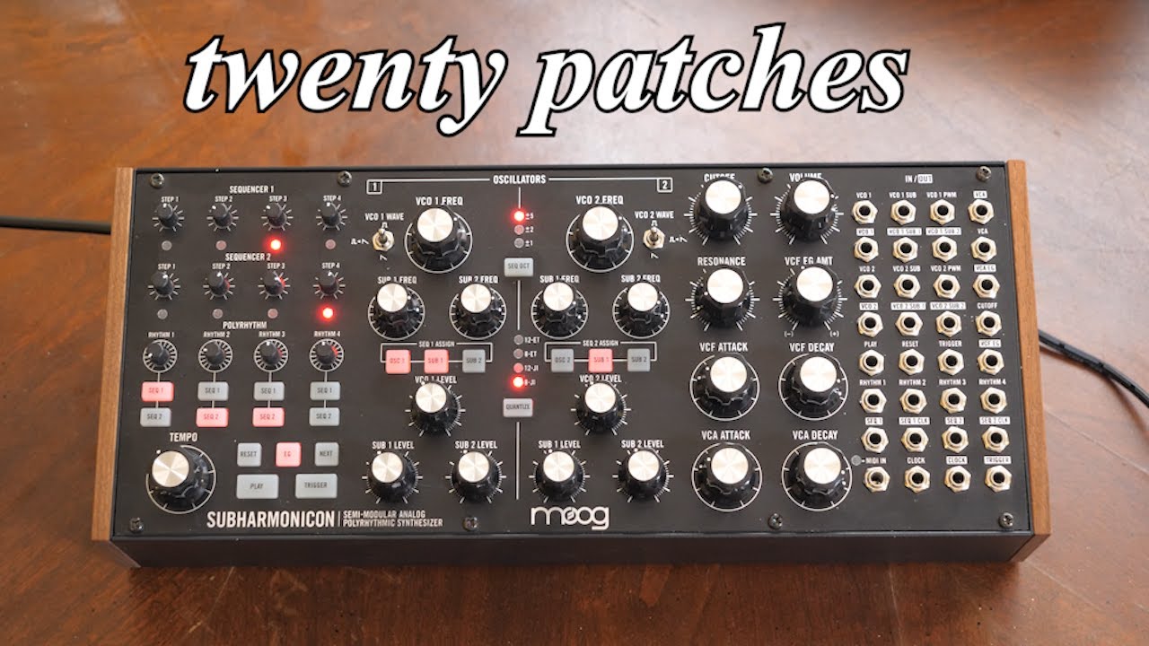 Twenty Moog Subharmonicon Patches
