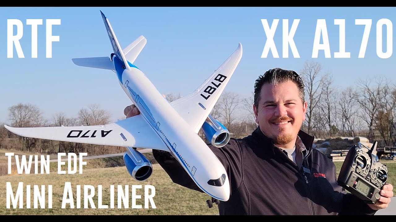XK | WLToys - A170 - RTF Twin EDF Mini Airliner - Unbox, Build, & Maiden Flight