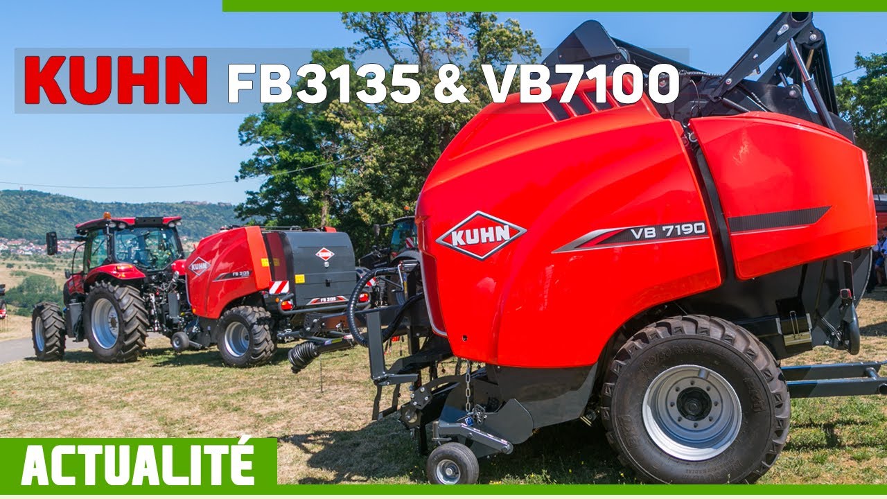 Nouvelles presses à balles rondes KUHN FB3135 et variables VB7100