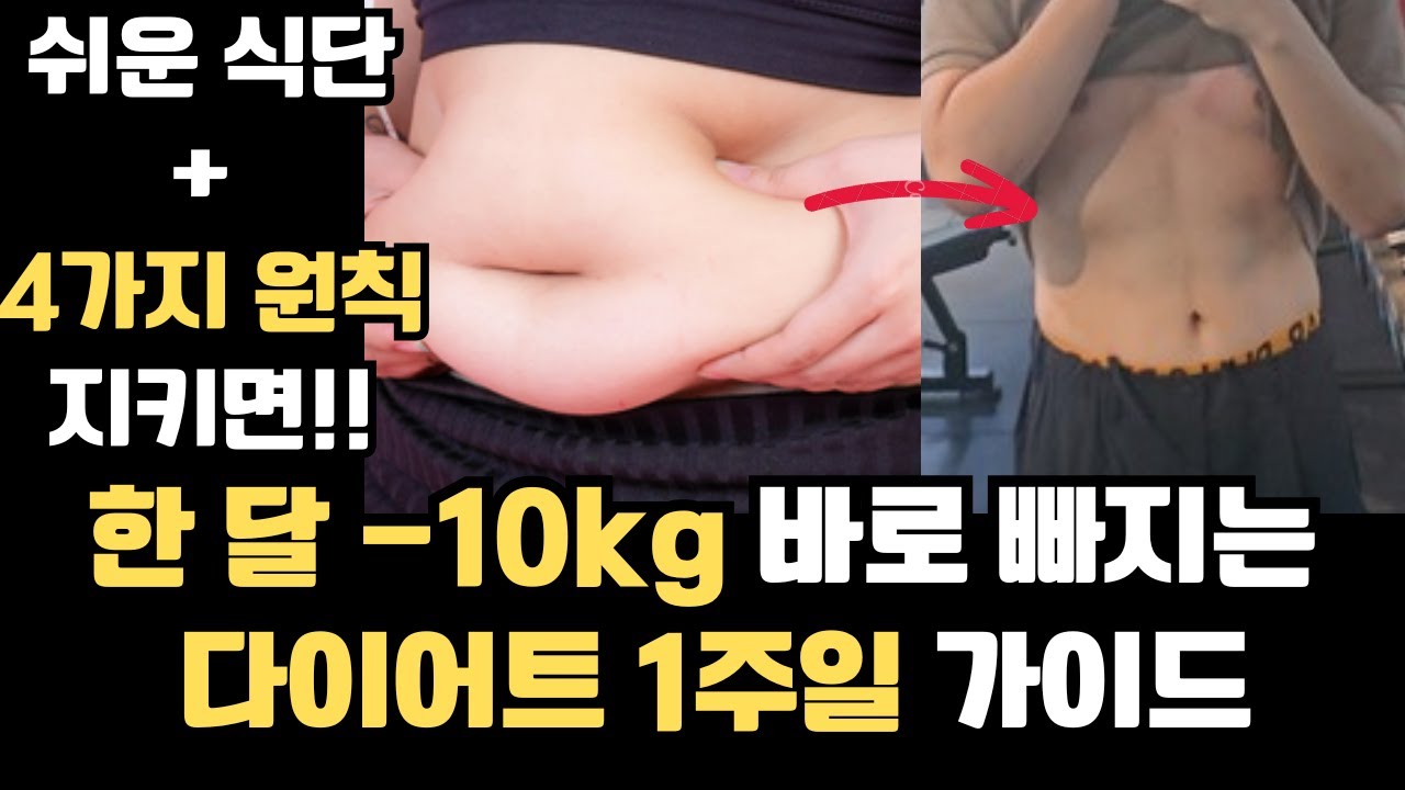 다이어트, 딴 거 찾지 말고 일주일만 그대로 따라해보세요. -10kg 단기간에 무섭게 빠집니다.