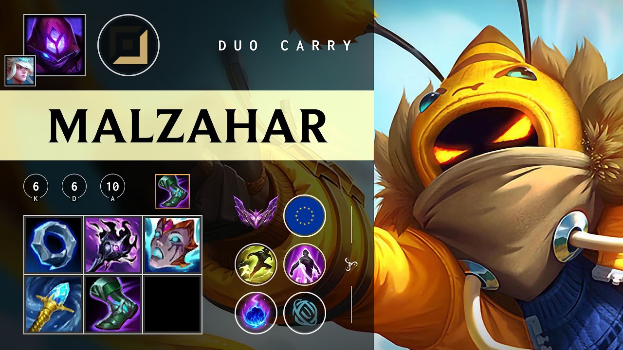 Malzahar Carry vs Aphelios - EUW Master Patch 26.03
