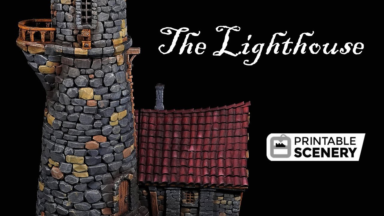 Printable Scenery Lighthouse by Lester Bursley