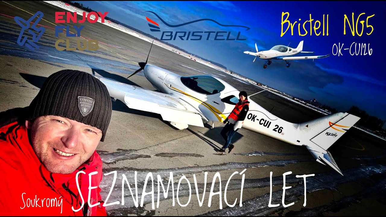 Soukromý seznamovací let s Lenkou - Bristell NG5 | EnjoyFlyClub | Letiště Leoše Janáčka | 4K video