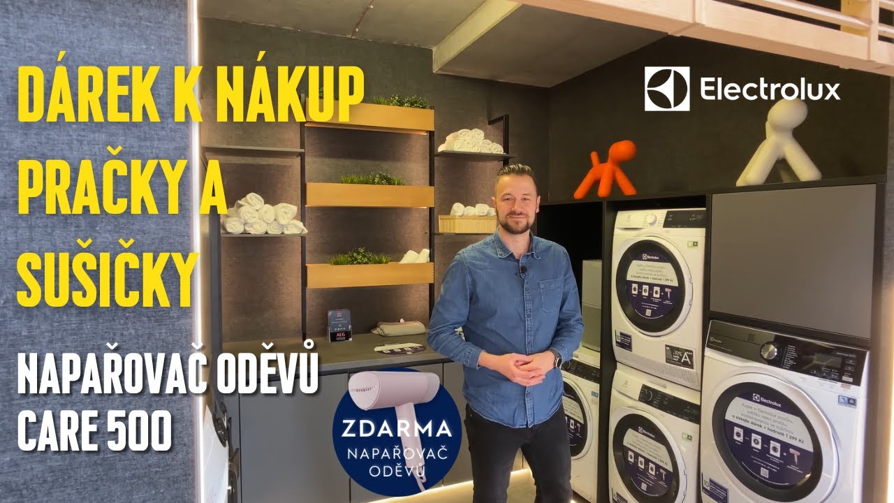 🧺 Získejte napařovač oděvů ZDARMA k pračkám a sušičkám Electrolux! 🎁 Ušetřete čas i peníze!