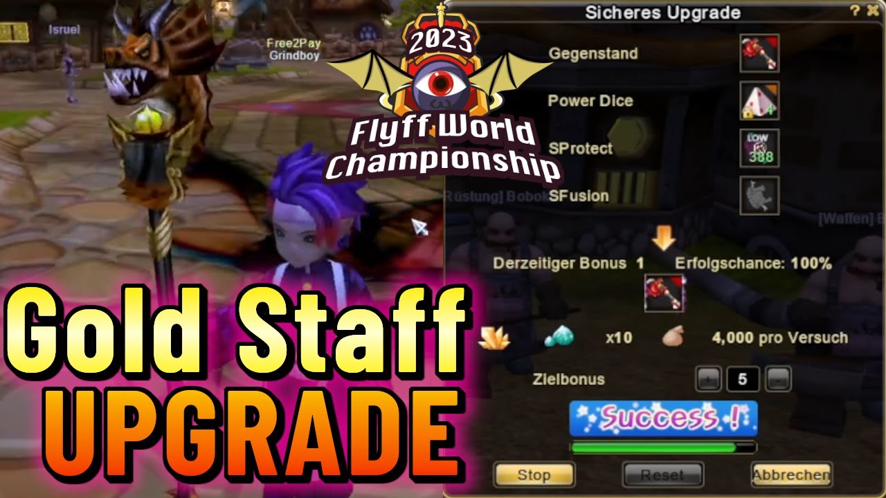 Flyff Universe - Bloody Staff & FWC Golden Staff Upgrade + Skill Erweckung auf dem FWC Server