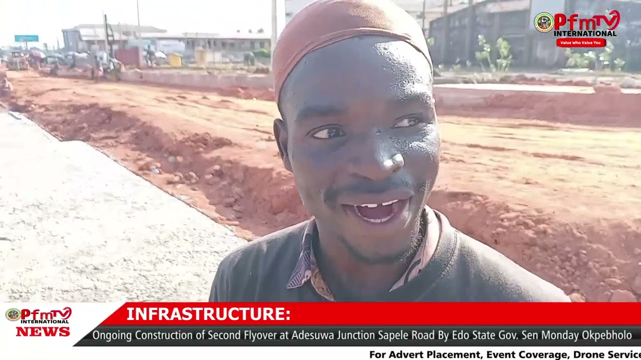 Ongoing Benin second flyover at  Sapele road by the  Governor of Edo State  Sen. Monday Okpebholo