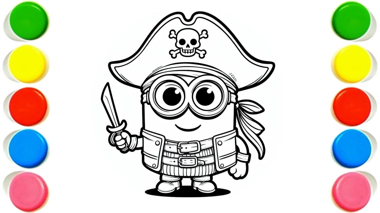How to Draw Mega Minion Dave Drawing for Kids, Painting & Coloring for Toddlers