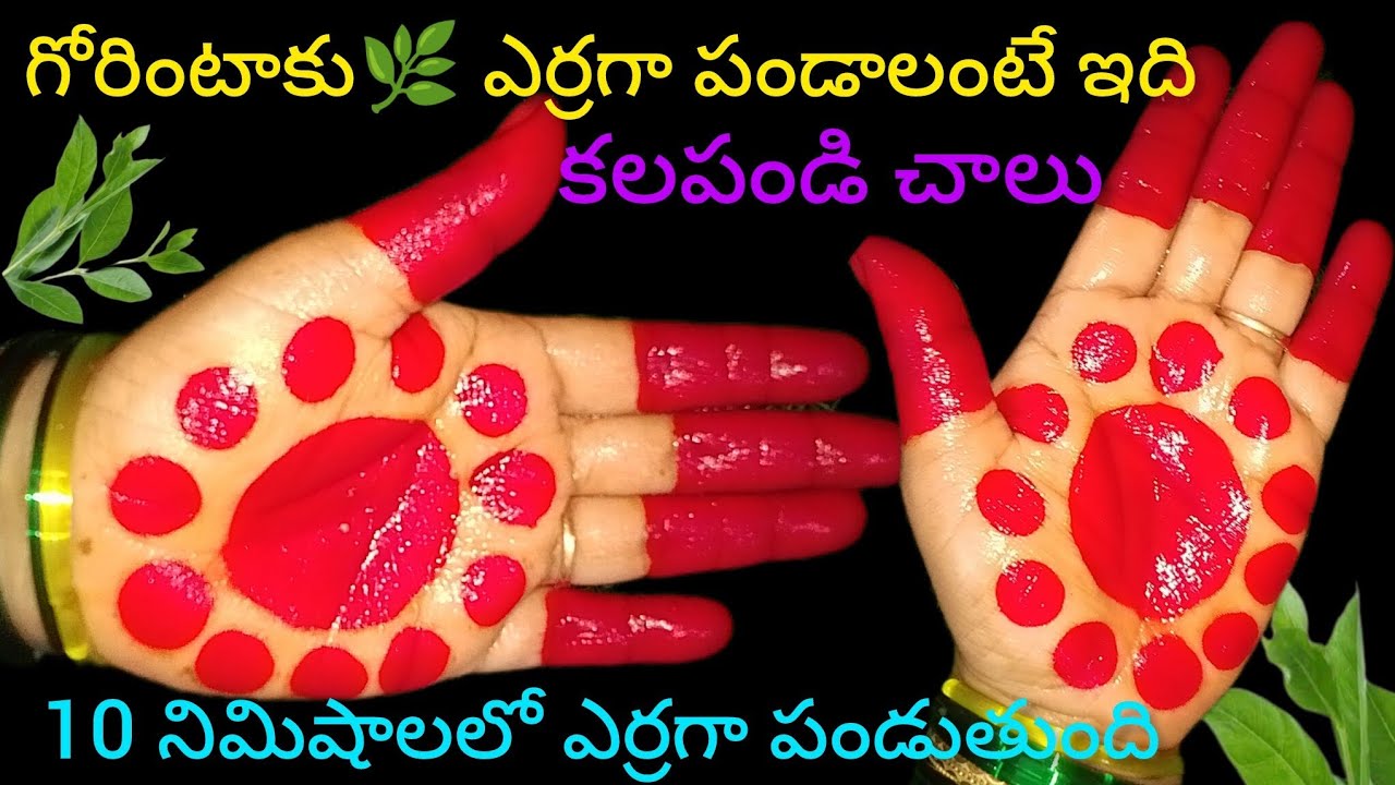 వామ్మో 👉 ఇది కలపండి చాలు 10 నిమిషాల్లో గోరింటాకు 🌿 ఎర్రగా పండుతుంది #గోరింటాకు #మైదాకు #maradhani 