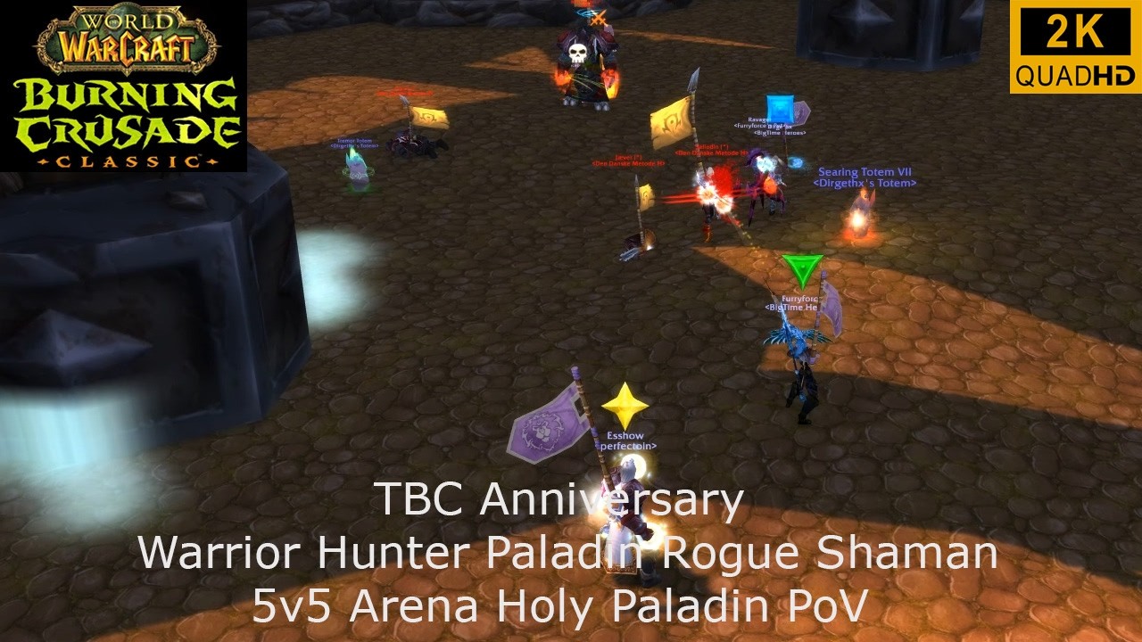 WoW TBC Anniversary | 5v5 Arena | Warrior Hunter Paladin Rogue Shaman | Holy Paladin PoV | 2K