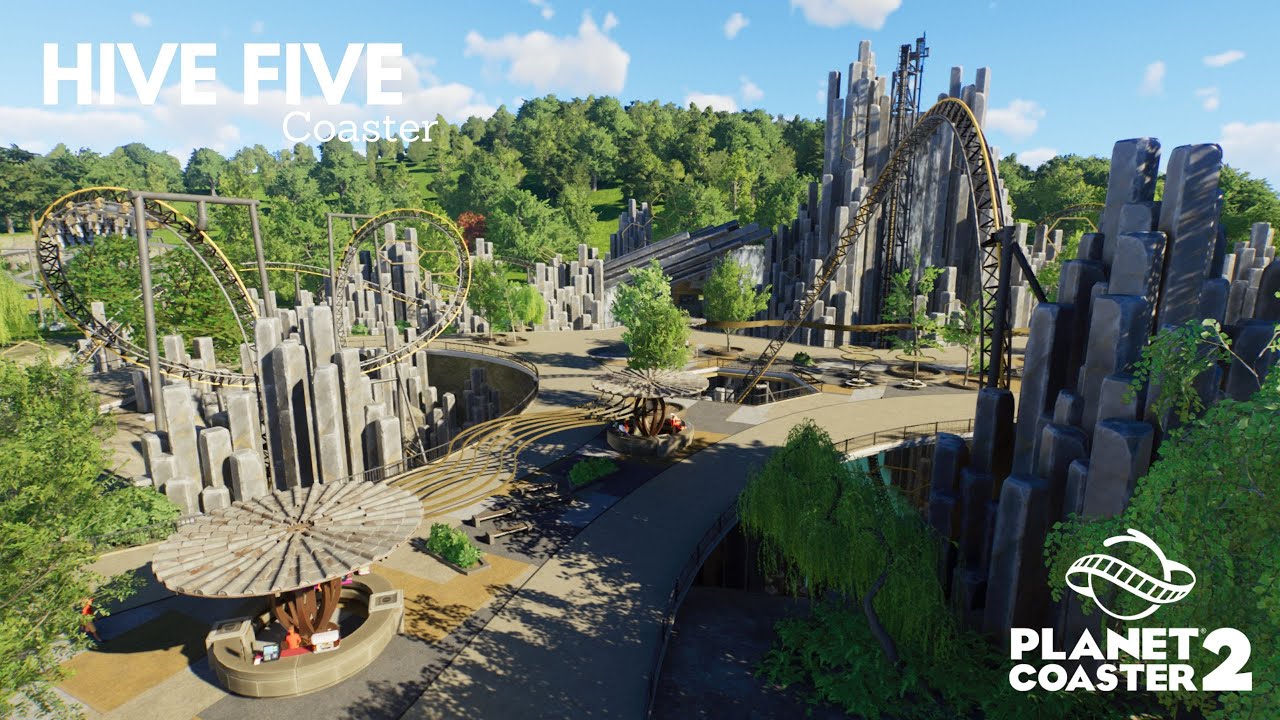 Planet Coaster 2: Willow Grove (park contest part 3) * Hive Five coaster ride POV *