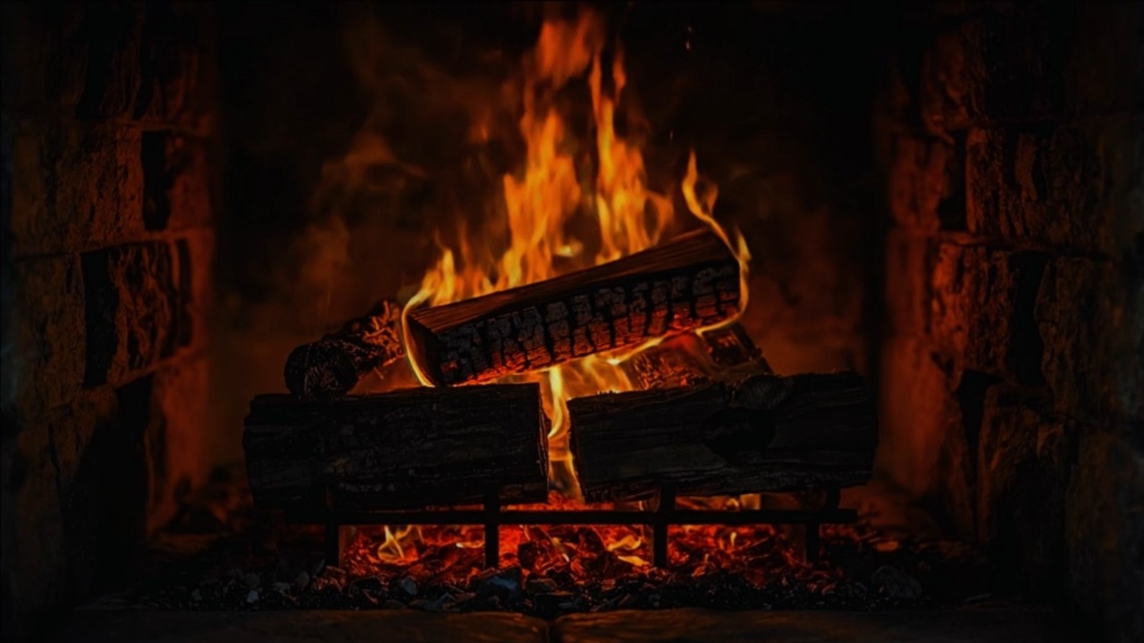 🔥 Real Fireplace Crackling Fire Sounds for Sleep, Relaxation & Cozy Winter Ambience