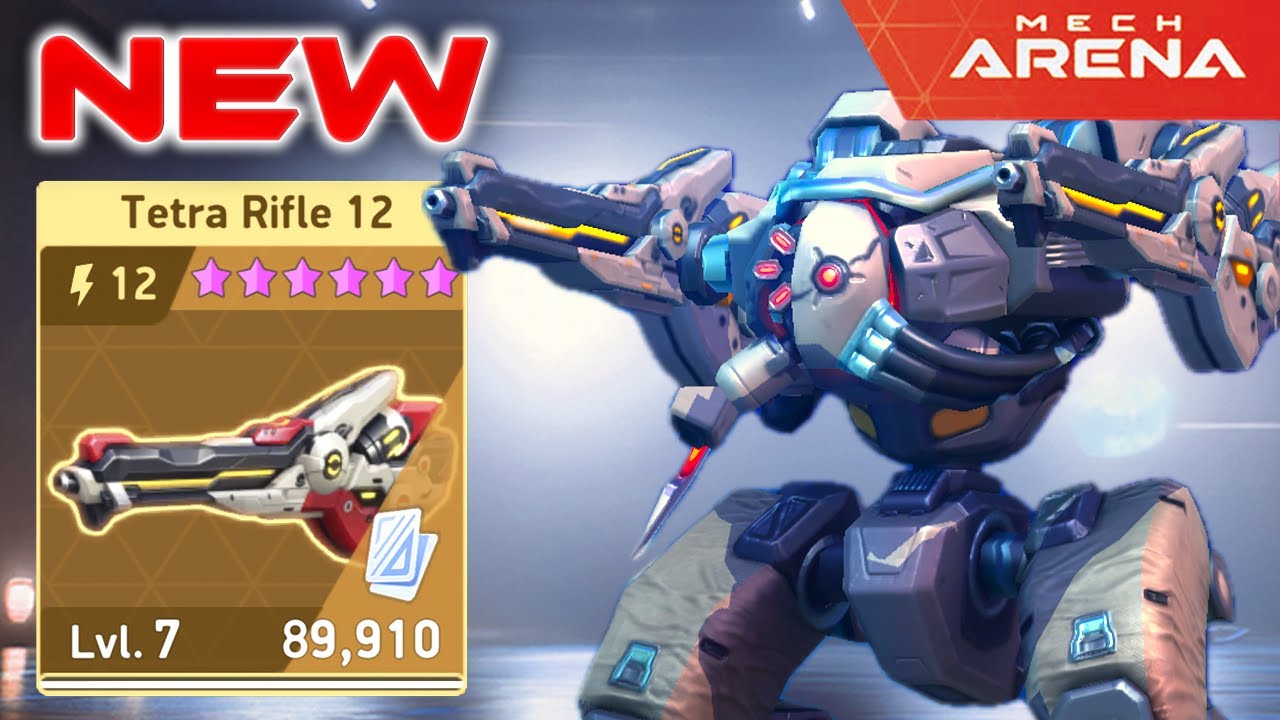 WOW! NEW Tetra Rifle 12 Deals Damage Through MODs! 🔥😱 Mech Arena