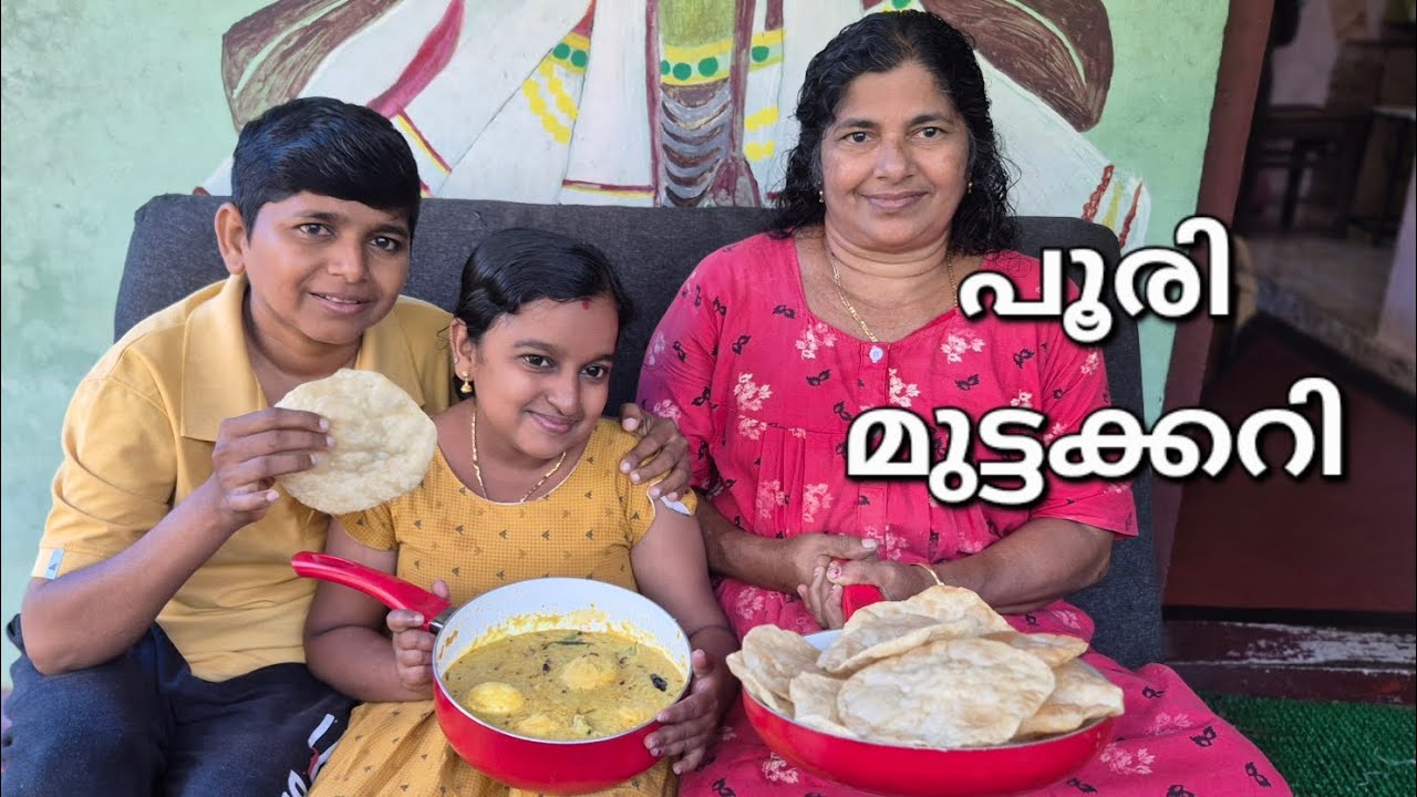 മുട്ടക്കറിയും പൂരിയും 😋👌