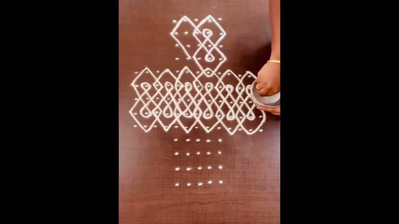 Дизайн ранголи 13*5 #ранголи #вирусное #вирусноевидео