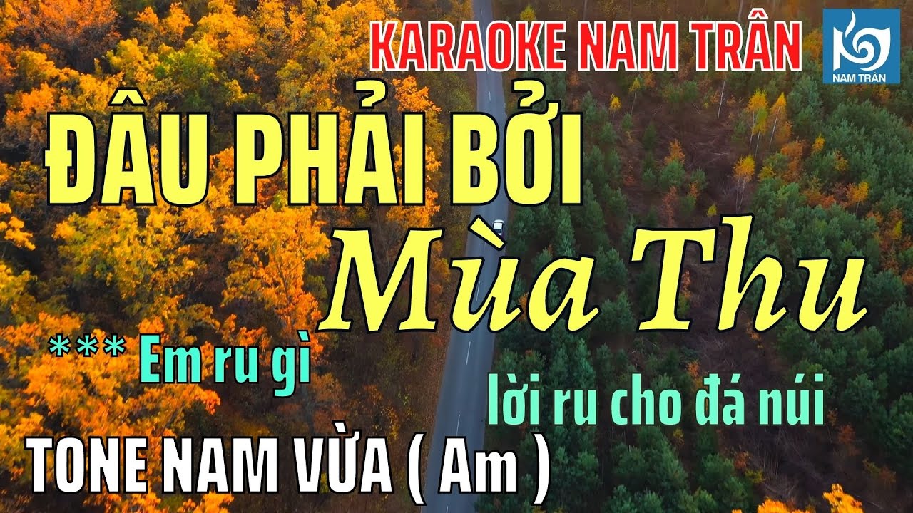 Karaoke Đâu Phải Bởi Mùa Thu Tone Nam | Nam Trân