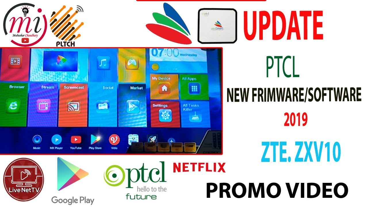 Ptcl Smart TV Device New Frimware preview ZTE ZXV10