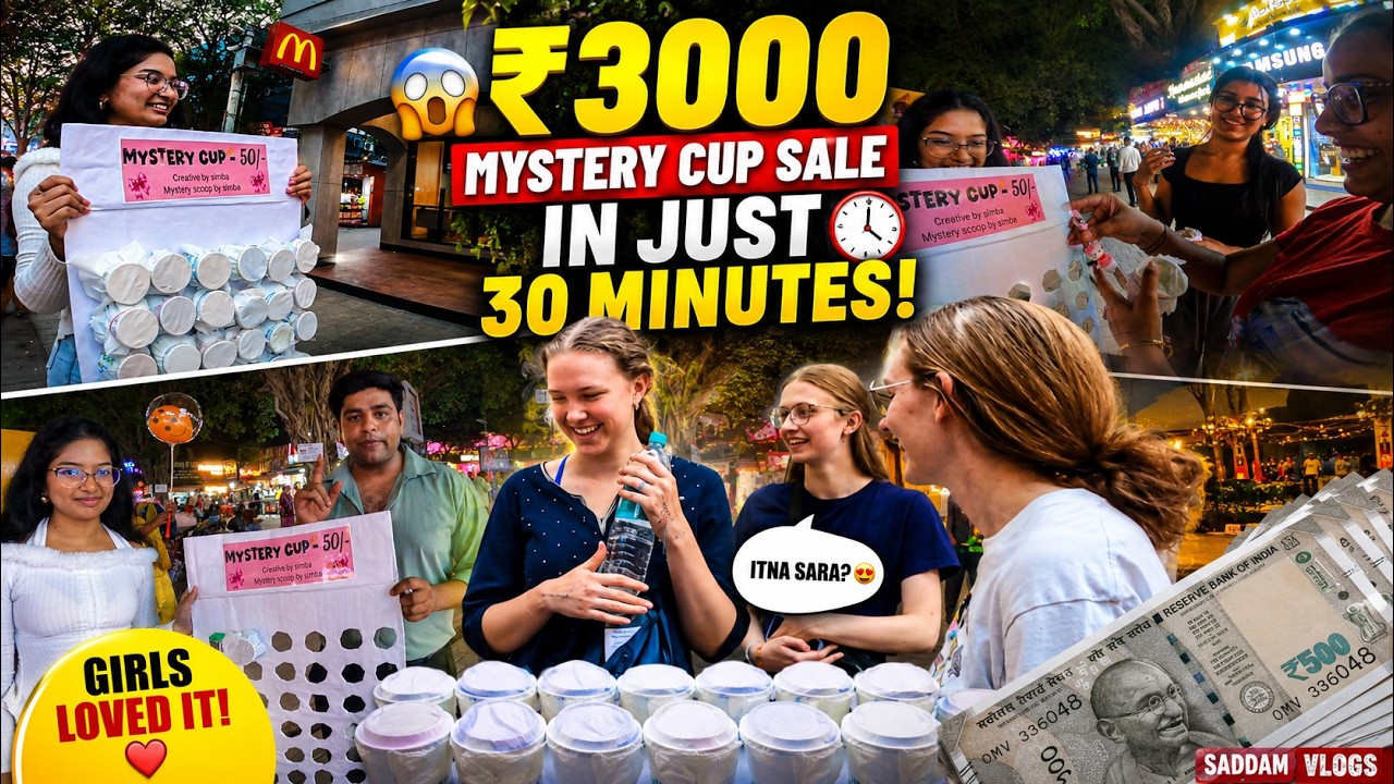 😱 ₹3000 Mystery Cup Sale in Just 30 Minutes! Girls Loved It ❤️ | Saddam Vlogs