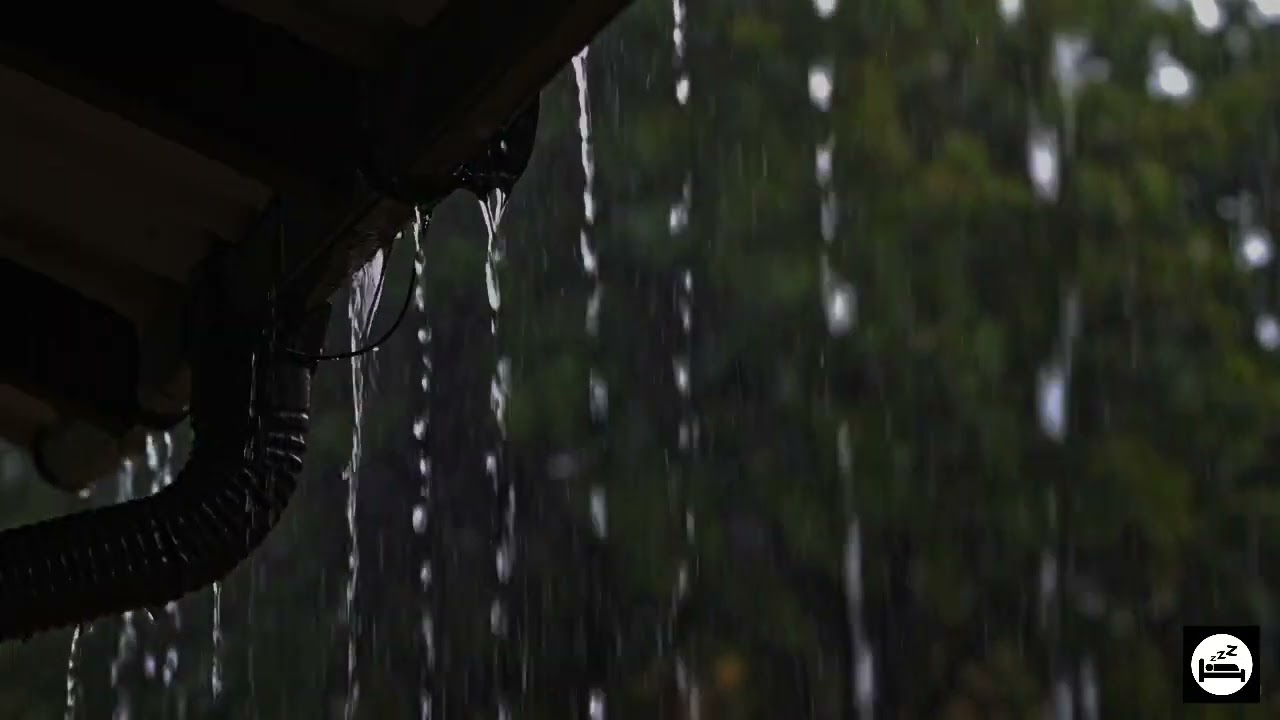 Heavy  Rain Sounds on Roof for deep sleep #8 | No Music 4 Hours