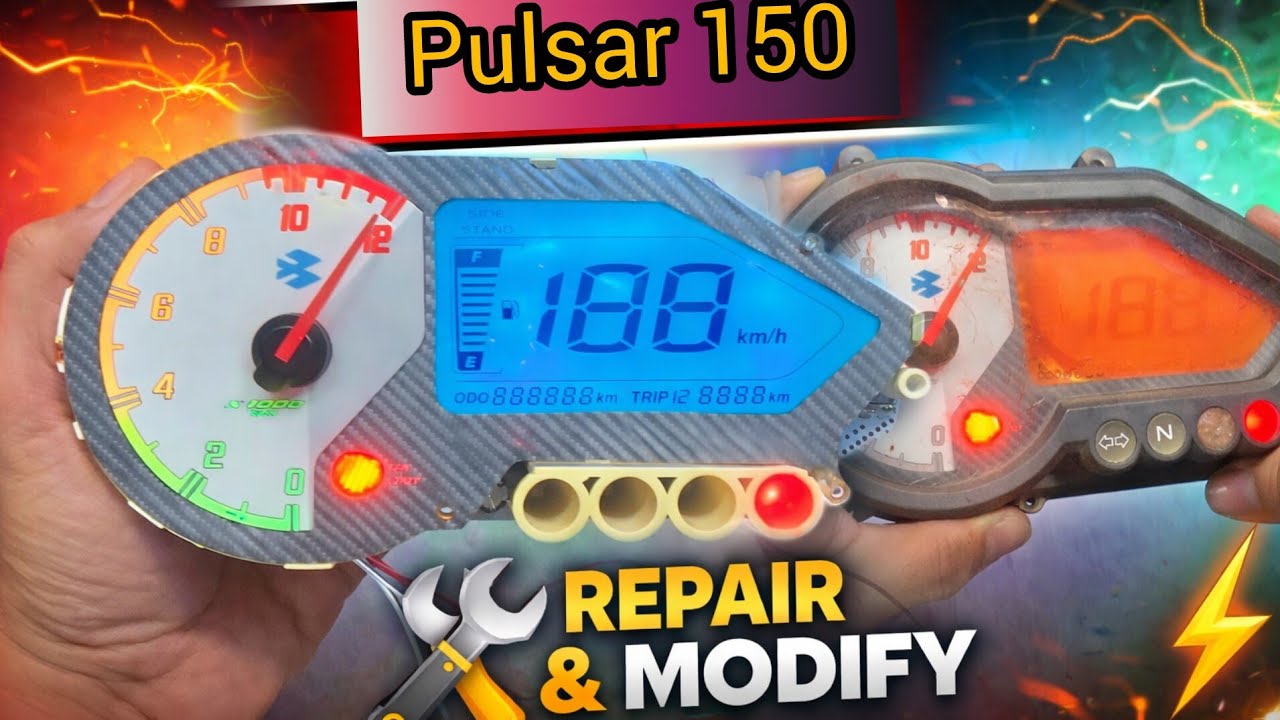 Pulsar 150 Modification and Repair (Faded Display) #bajaj #pulsar #pulsar220 #rider #ridelife 