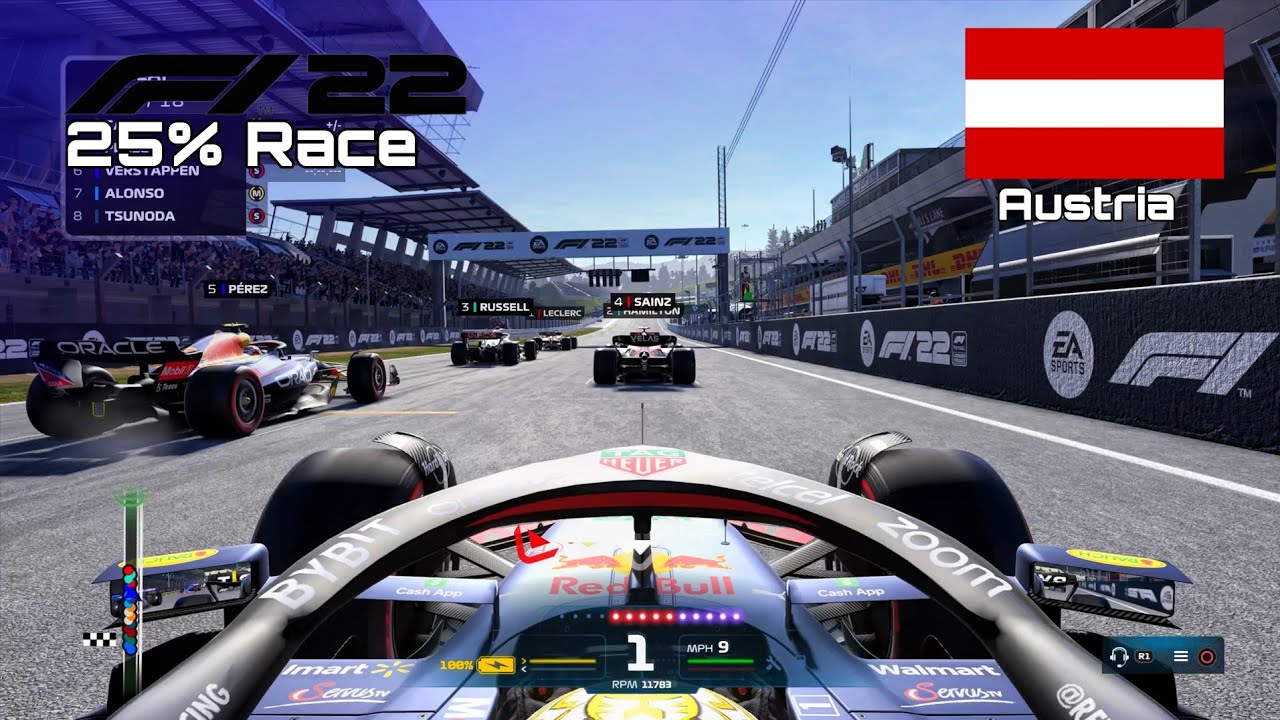 F1 2022 GAME | 25% Race Austria - Max Verstappen | PS4 Gameplay