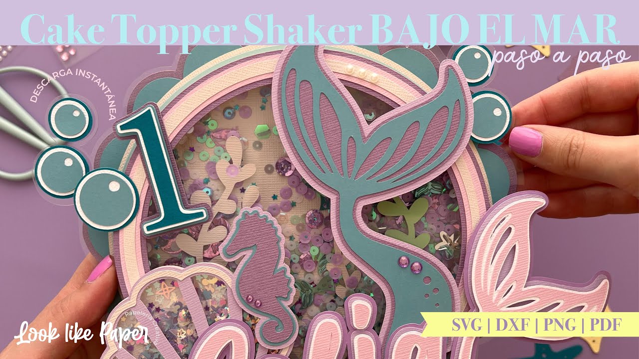 Cake Topper Shaker BAJO EL MAR paso a paso 🦀 Consejos, materiales y técnicas de papelería creativa