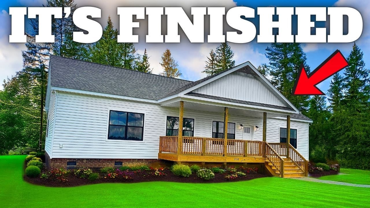 PERFECT SIZE & JUST SETUP modular home with my FAVORITE colors! Prefab House Tour