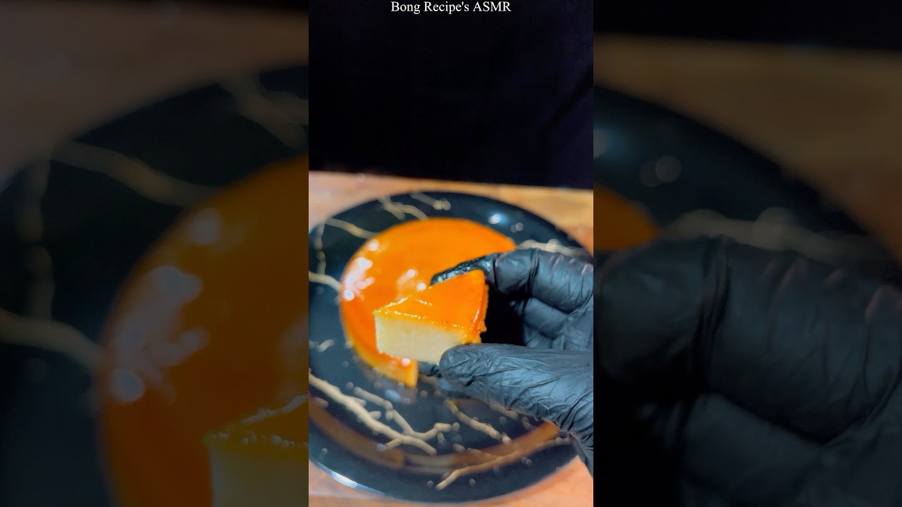 Bread Caramel Pudding🍮ASMR