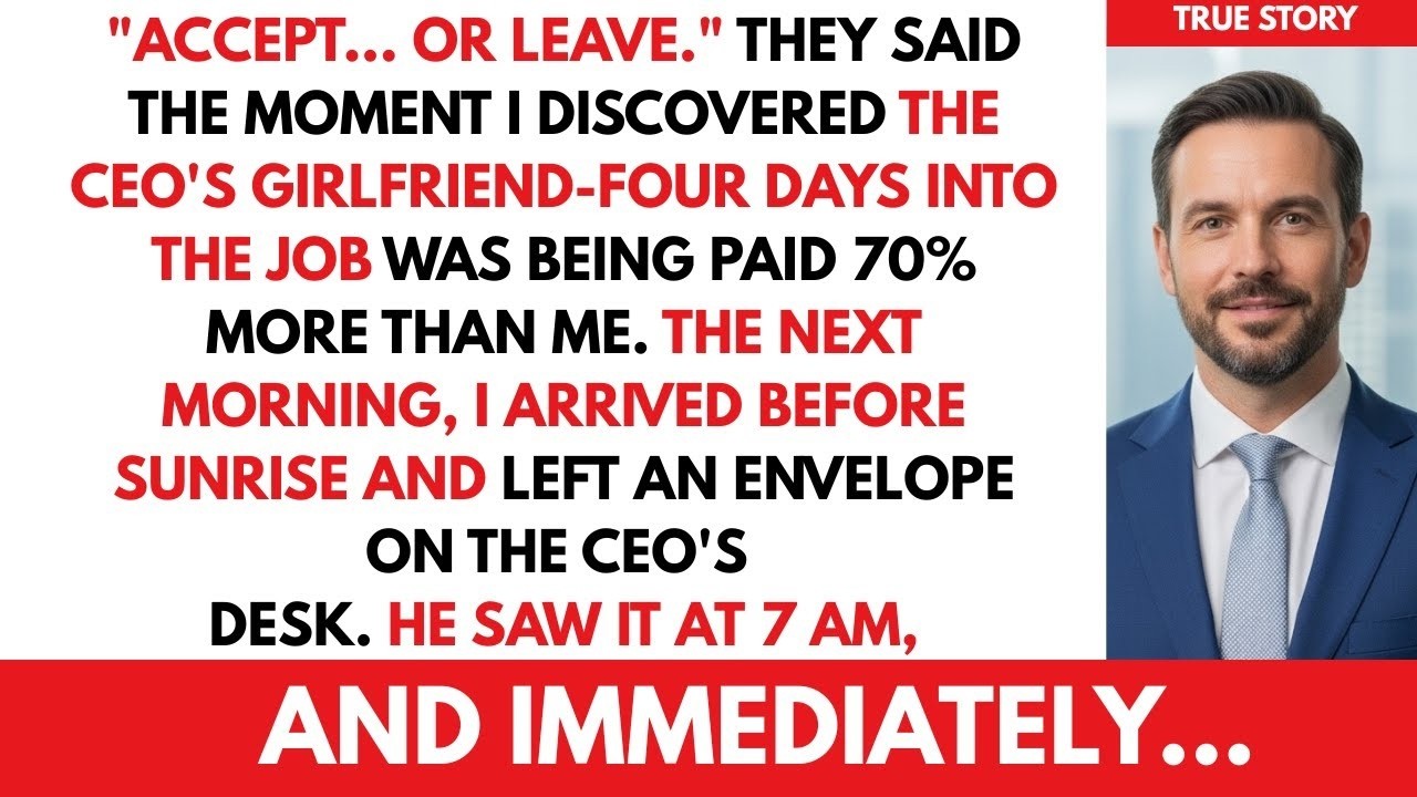 “They Forced Me to Accept the Pay Gap — The Envelope I Left on His Desk Ended Everything ”