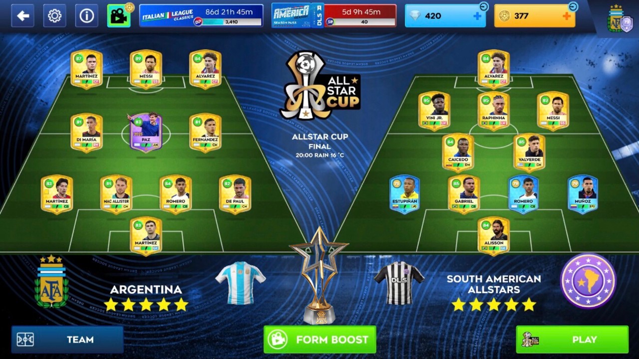 Dls 26 | Argentina Vs South American Allstars Vs African Allstars | Allstar Cup Final🏆🔥