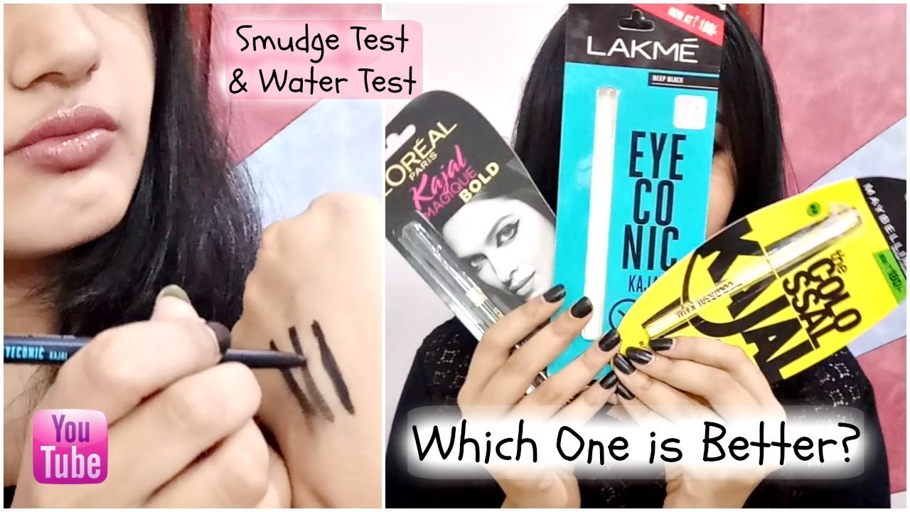 Lakme Eyeconic v/s Maybelline Colossal v/s Loreal Kajal Magique || Comparison of Kajals