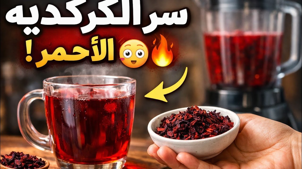سر الكركديه الأحمر في الخلاط قبل رمضان 😳🔥 | أحلى كركديه طبيعي يدوم طول الشهر❗