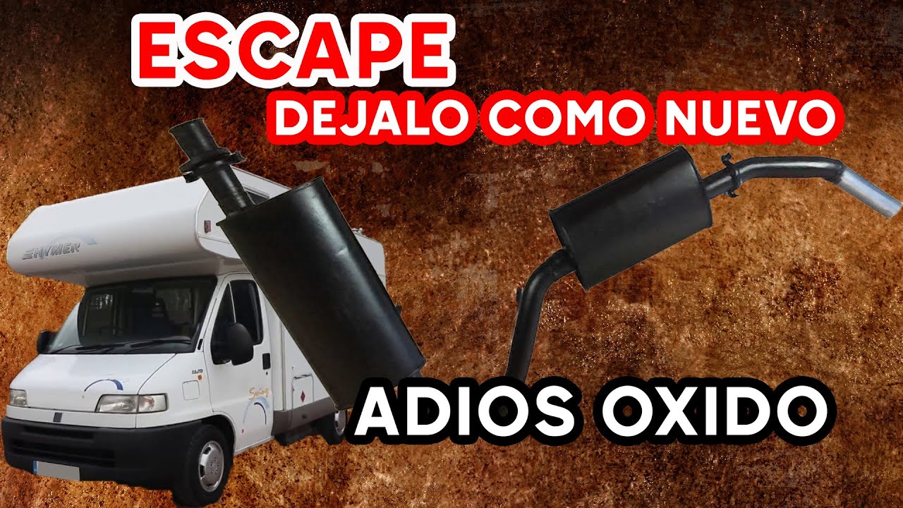✔️Como reparar ESCAPE oxidado de Auto caravana o furgoneta💨(Convertidor de oxido) Electrolisis.