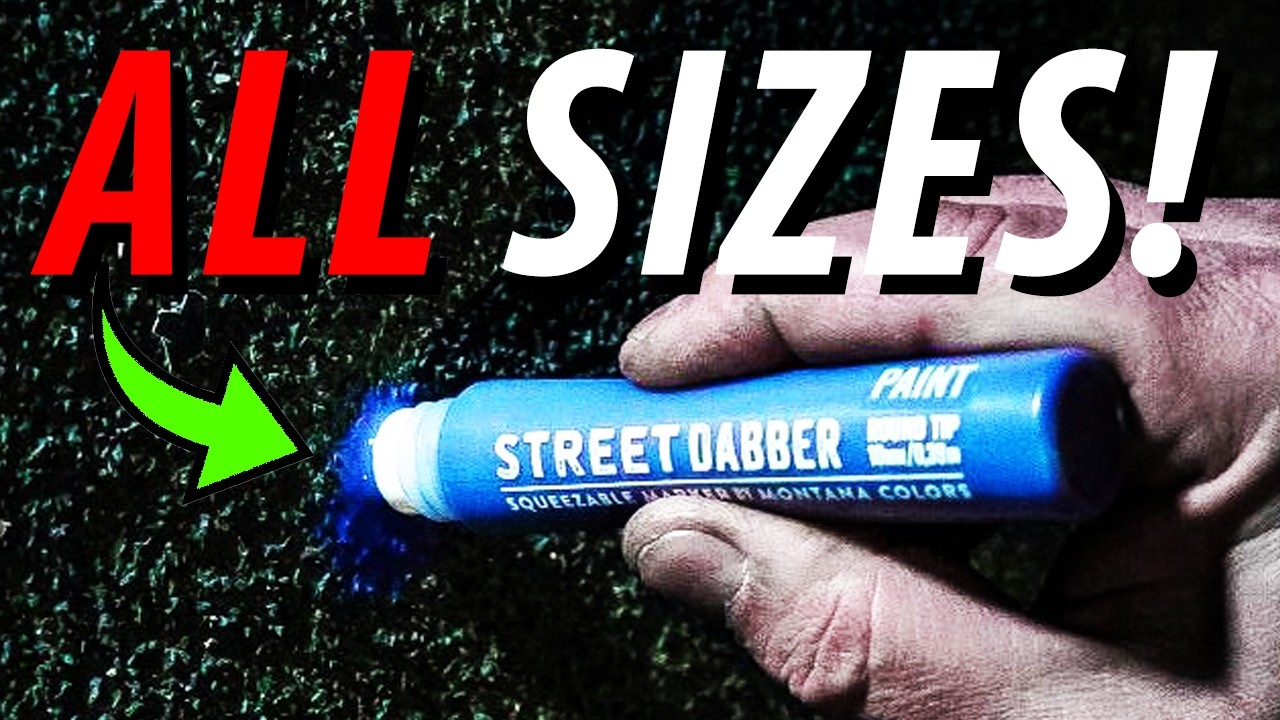 Tagging Graffiti with EVERY Size Montana Street Dabber!